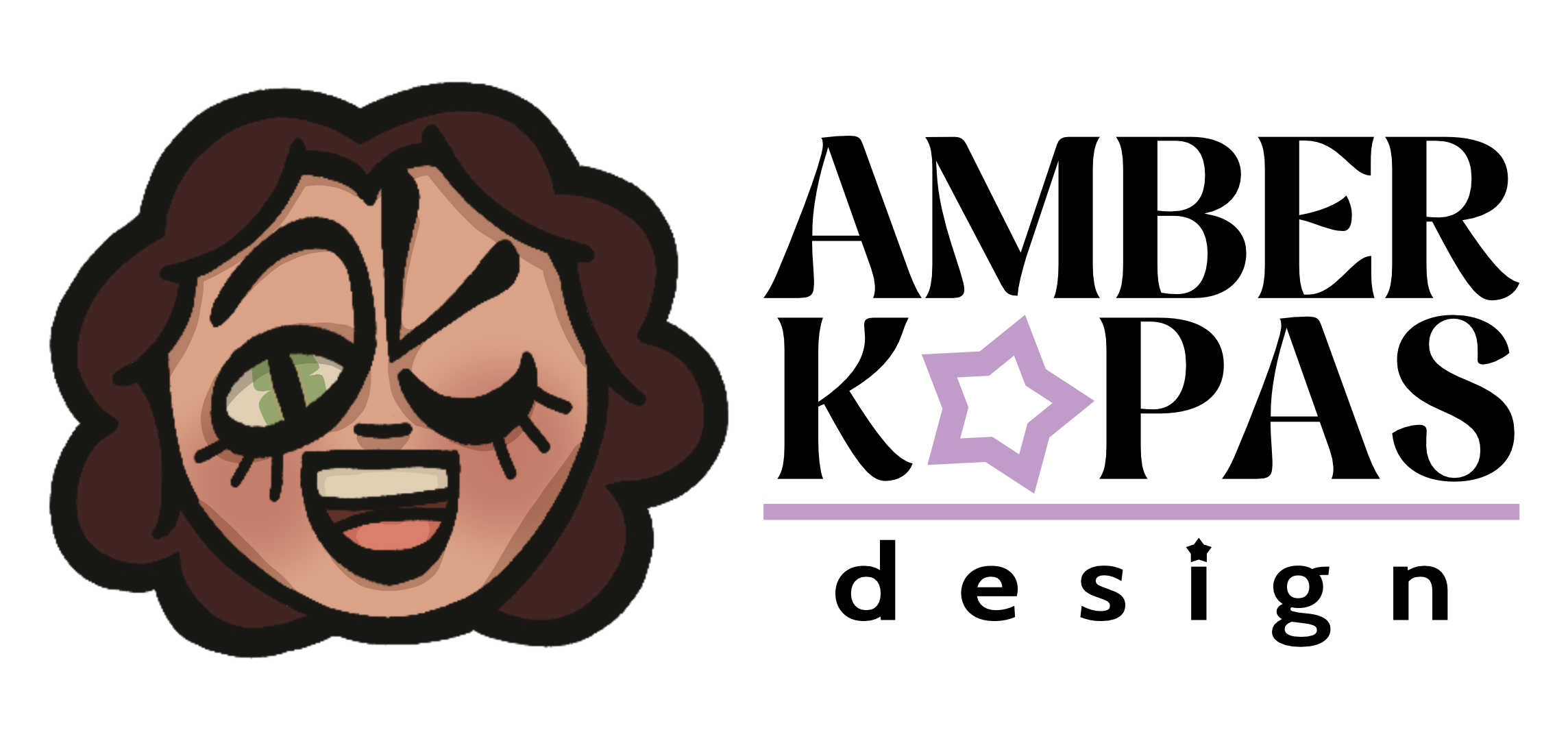 Amber Kopas Design Logo Horizonal in Colour